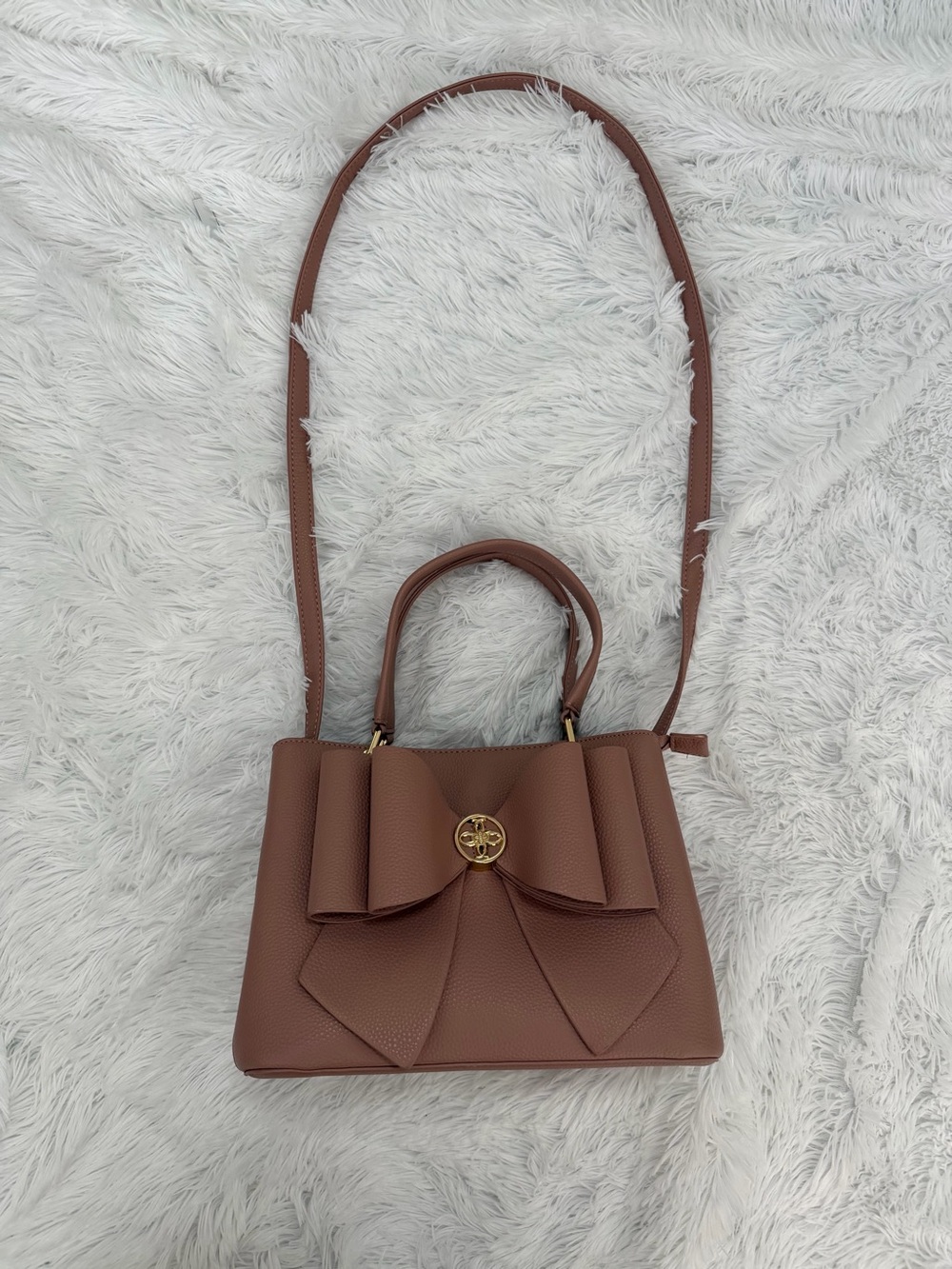 Grossi New York Mauve Bow Handbag / Crossbody-NWOT